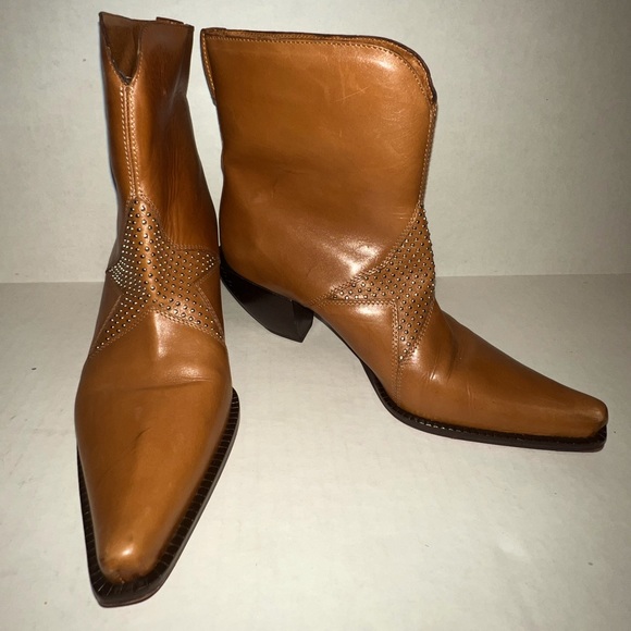 HOST PICK‼️DONALD J. PLINER Cha STAR Western Boot Brown Leather Shoe Boot 🌟 - Picture 5 of 14